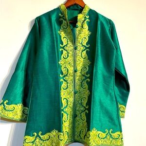 Silk jacket with beautiful embroidery